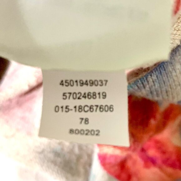 Cottagecore Rosebud Button 3/4 Sleeve Knit Pullover Sweater Top XS Muted Boho - Picture 9 of 10